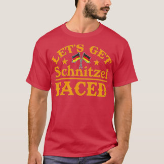 Oktoberfest Lets Get Schnitzel Faced Funny German T-shirt