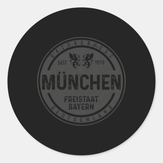 Oktoberfest Mã München München Ger Beiers Ronde Sticker (Voorkant)