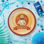 Oktoberfest Man in Alpiene Pet met bier Papieren Bordje (Feest)