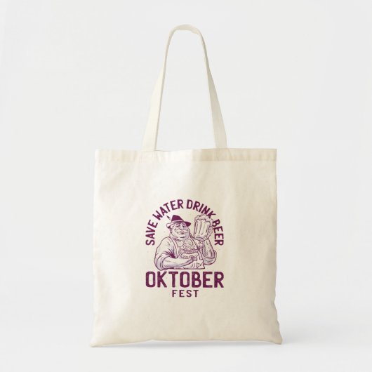 Oktoberfest Man met bier Tote Bag (Voorkant)
