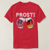 Oktoberfest Mannen Vrouwen Amerikaanse vlag varken T-shirt (Design voorkant)