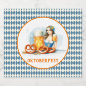 Oktoberfest met bier en pretzelsai bier etiket (Enkel label)