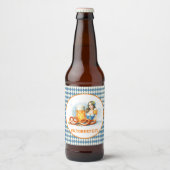 Oktoberfest met bier en pretzelsai bier etiket (Voorkant)