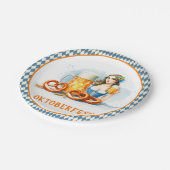 Oktoberfest met bier en pretzelsai papieren bordje (Gekanteld)