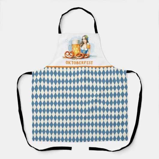 Oktoberfest met bier en pretzelsai schort (Voorkant)