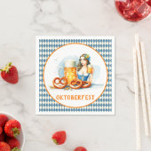 Oktoberfest met bier en pretzelsai servet (Insitu)