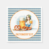 Oktoberfest met bier en pretzelsai servet (Voorkant)