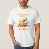 Oktoberfest met bier en pretzelsai t-shirt (Voorkant)