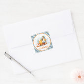 Oktoberfest met bier en pretzelsai vierkante sticker (Envelop)