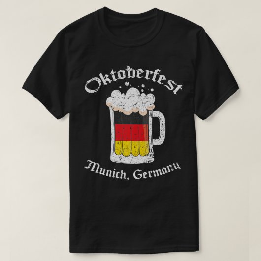  Oktoberfest München, Duitse vlag Drink T-shirt (Design voorkant)