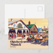 Oktoberfest München Duitsland Briefkaart (Voorkant / Achterkant)