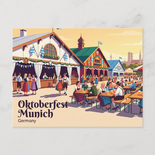 Oktoberfest München Duitsland Briefkaart (Voorkant)
