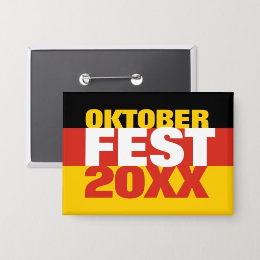 Oktoberfest Octoberfest Duitse vlag Button (Voorkant / Achterkant)