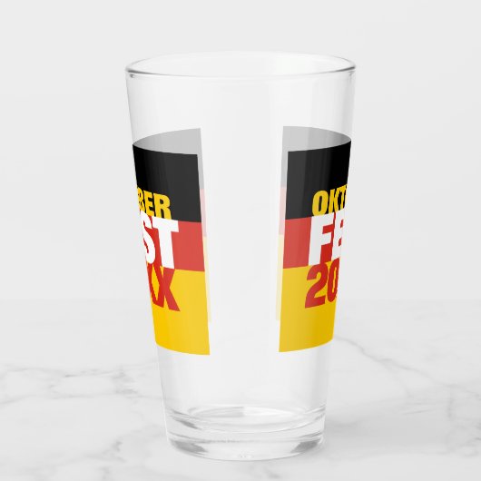 Oktoberfest Octoberfest Duitse vlag Glas (Rechts)