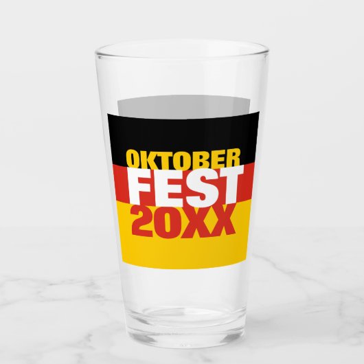 Oktoberfest Octoberfest Duitse vlag Glas (Voorkant)