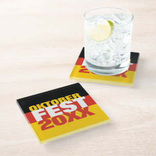 Oktoberfest Octoberfest Duitse vlag Glazen Onderzetter
