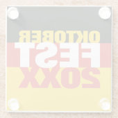 Oktoberfest Octoberfest Duitse vlag Glazen Onderzetter (Achterkant)