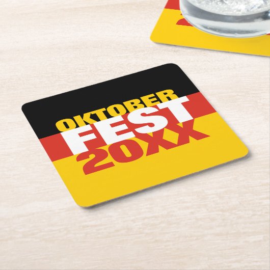 Oktoberfest Octoberfest Duitse vlag Kartonnen Onderzetters (Schuin)