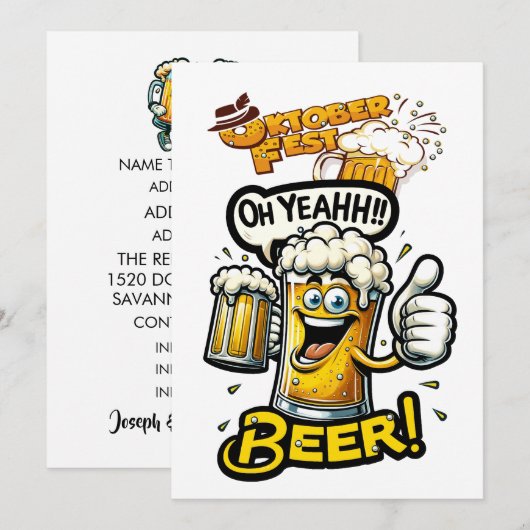 OKTOBERFEST / Oktoberfest Uitnodiging (Voorkant / Achterkant)