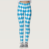 Oktoberfest Outfit Bayern Blue and White Leggings (Voorkant)