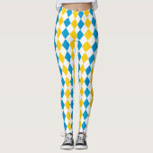 Oktoberfest Outfit Bayern Blue Yellow and White Leggings (Voorkant)