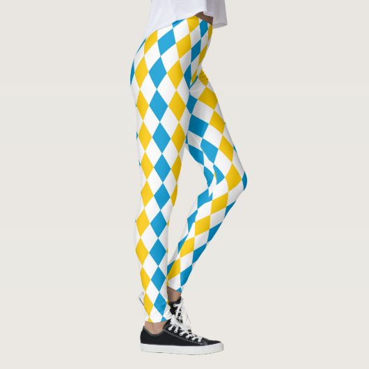 Oktoberfest Outfit Bayern Blue Yellow and White Leggings (Rechts)