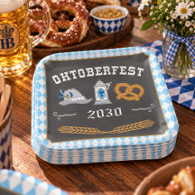 Oktoberfest Papieren Borden - Duitse Bierfeestje