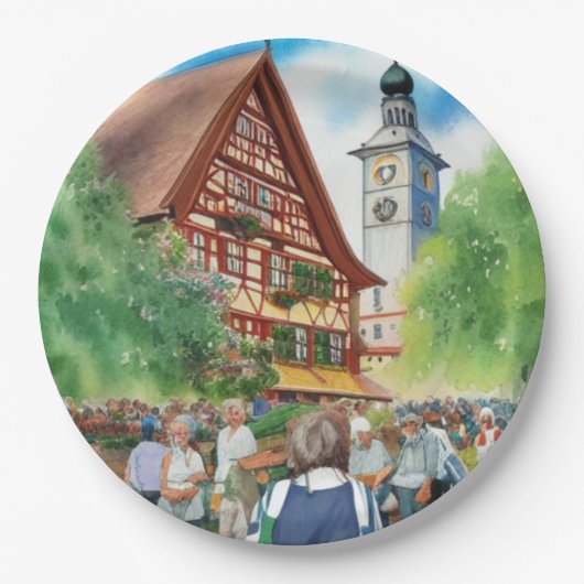 Oktoberfest Papieren Bordje (Voorkant)