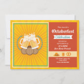 Oktoberfest Party Invitation Flyer Sjabloon Kaart (Voorkant)