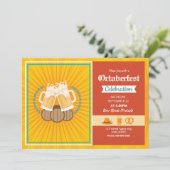 Oktoberfest Party Invitation Flyer Sjabloon Kaart (Staand voorkant)