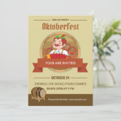 Oktoberfest Party Invitation Flyer Sjabloon Kaart (Staand voorkant)