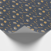 Oktoberfest Pretzel Beer Festival Blue Cadeaupapier (Hoek)