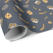 Oktoberfest Pretzel Beer Festival Blue Cadeaupapier (Rol Hoek)