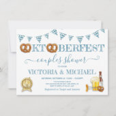 Oktoberfest Pretzel Couples Shower Kaart (Voorkant)