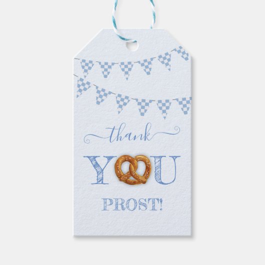 Oktoberfest Pretzel Danke Bedankt Cadeaulabel (Voorkant)