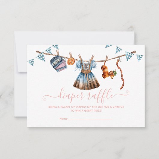 Oktoberfest Pretzel lederhosen luierloterij Kaart (Voorkant)