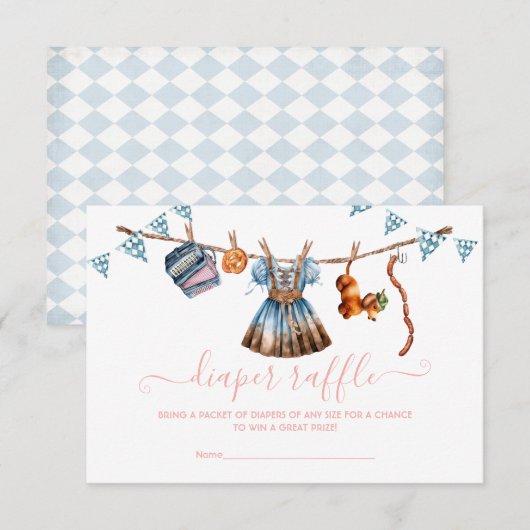 Oktoberfest Pretzel lederhosen luierloterij Kaart (Voorkant / Achterkant)