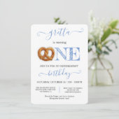 Oktoberfest Pretzel omdraaien op een feestdag Kaart (Staand voorkant)