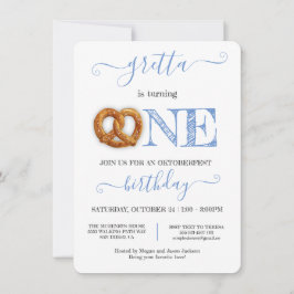 Oktoberfest Pretzel omdraaien op een feestdag Kaart