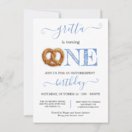 Oktoberfest Pretzel omdraaien op een feestdag Kaart