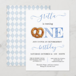 Oktoberfest Pretzel omdraaien op een feestdag Kaart