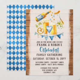 Oktoberfest Rurale Beierse Bier Aangepaste Feestna Kaart