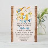 Oktoberfest Rustic Bavarian Beer Custom Party Name Kaart (Staand voorkant)