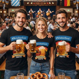 Oktoberfest Schitzengiggle Squad Grappige Duitse B T-shirt
