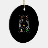 Oktoberfest Skeleton Hand Heart Flag Duits Keramisch Ornament (Rechts)