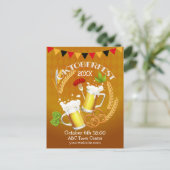 Oktoberfest Toasting Beer Briefkaart (Staand voorkant)