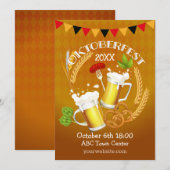 Oktoberfest Toasting Beer Kaart (Voorkant / Achterkant)