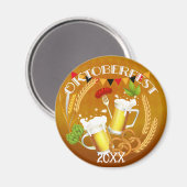 Oktoberfest Toasting Beer Magneet (Voorkant / Achterkant)