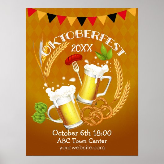 Oktoberfest Toasting Beer Poster (Voorkant)