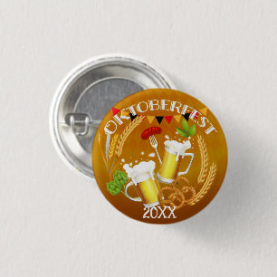 Oktoberfest Toasting Beer Ronde Button 3,2 Cm